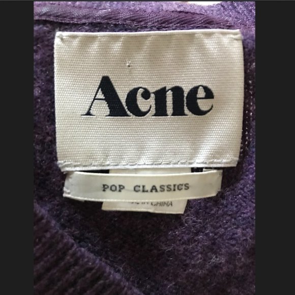 ACNE Purple Sweater, Lambs Wool - Picture 4 of 13